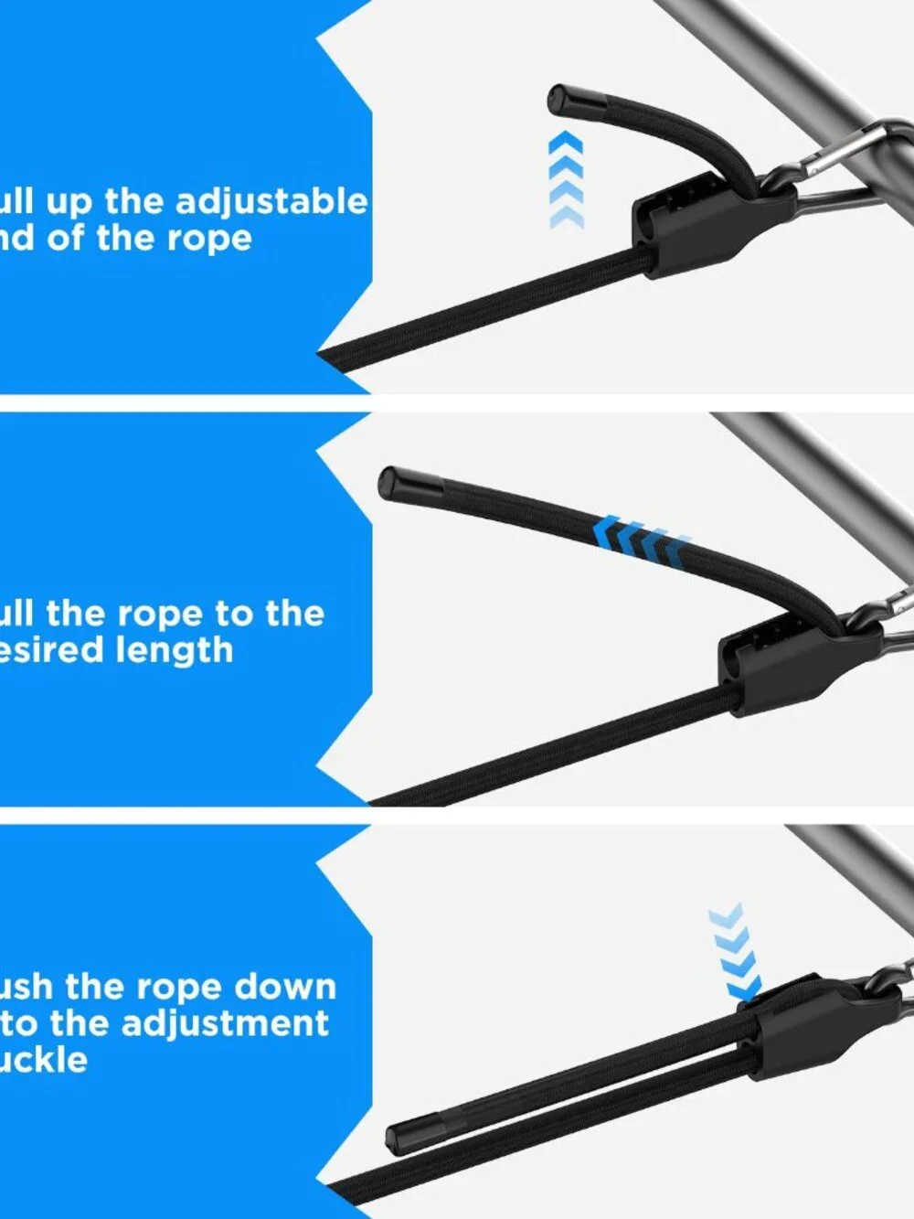 SDTC Tech 12 Inch Adjustable Bungee Cords with Carabiner Hooks, 4 Pack Heavy Dut